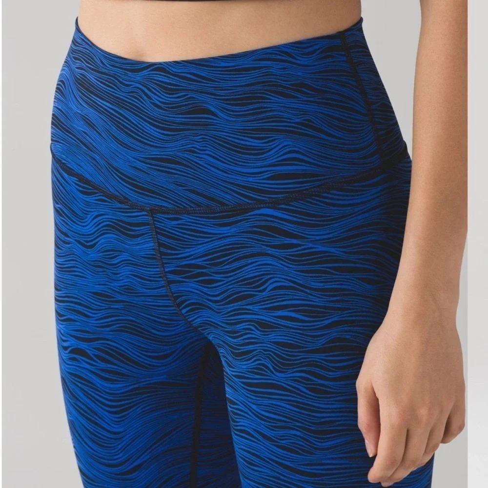 Lululemon High Times Pant Full-On Luxtreme Blue Black Zebra 4